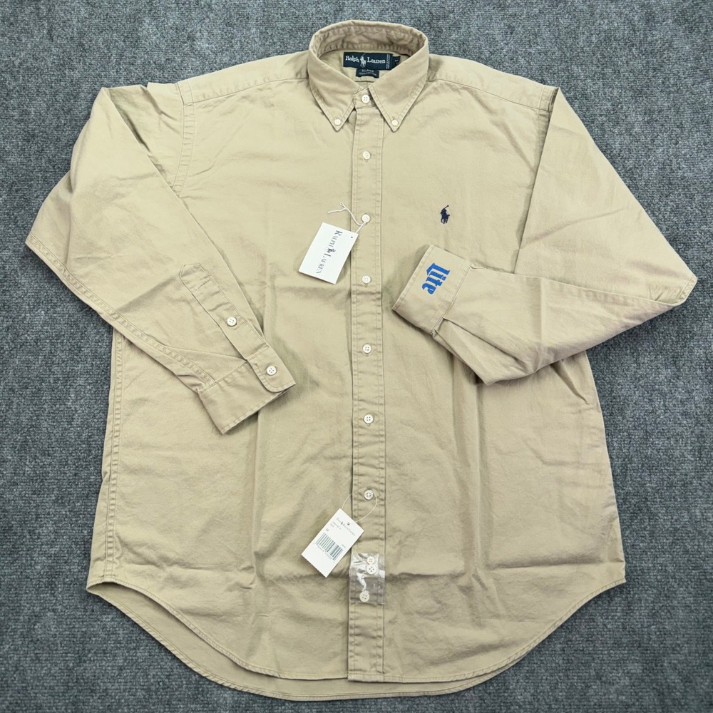 Ralph Lauren Shirt Mens Medium‎ Blaire Miller Lite Embroidered Button Down